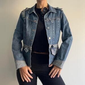 Y2k denim jacket apple bottom jeans